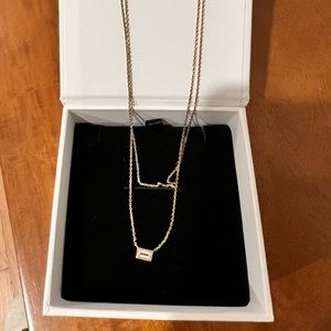 Mejuri layered aquamarine necklace